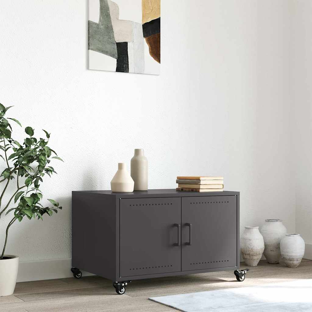 Tavolino da Salotto Nero 100,5x39x72 cm in Acciaio | homemem39
