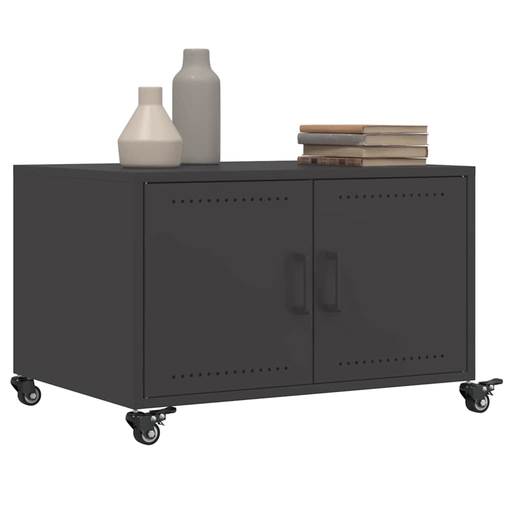 Tavolino da Salotto Nero 100,5x39x72 cm in Acciaio | homemem39