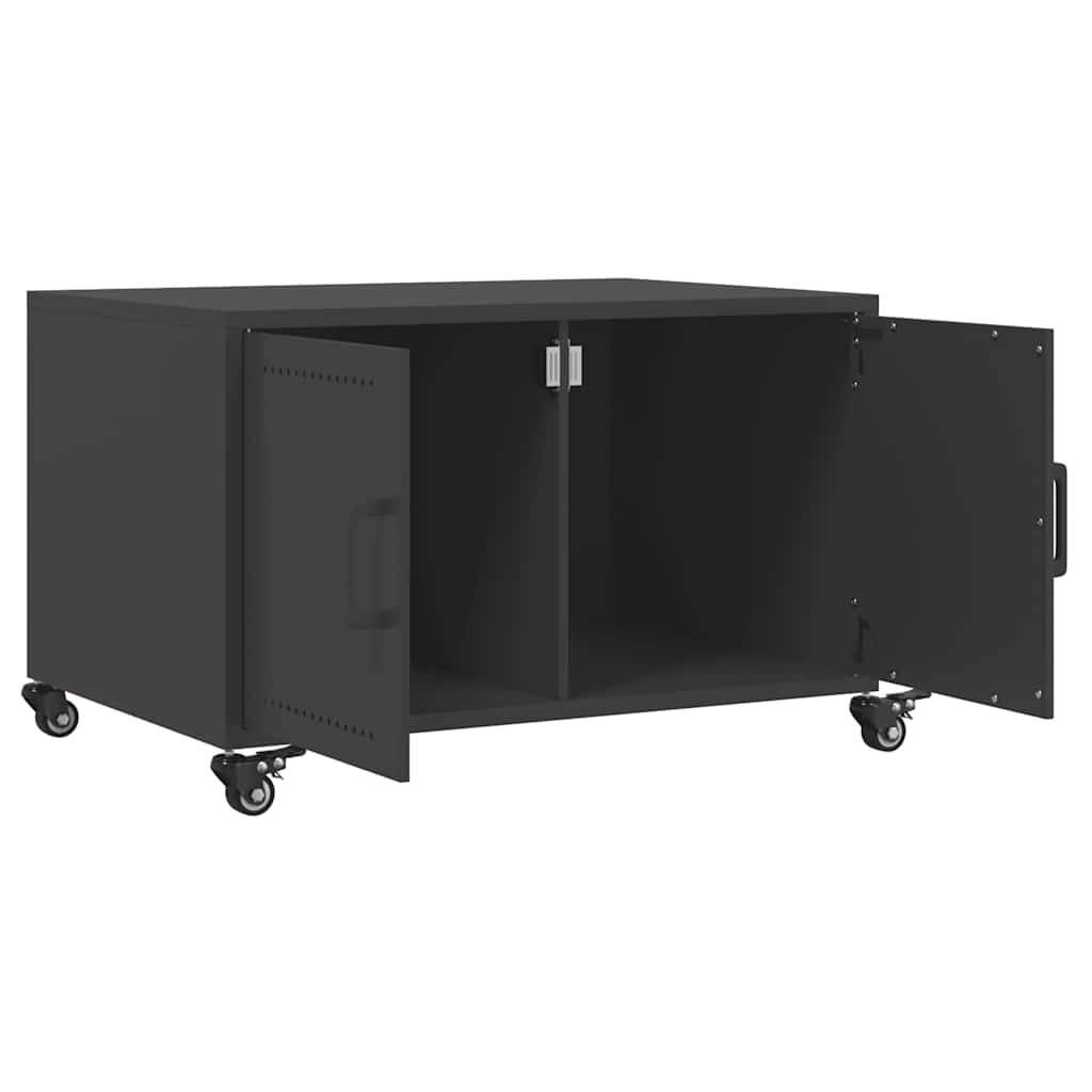 Tavolino da Salotto Nero 100,5x39x72 cm in Acciaio | homemem39