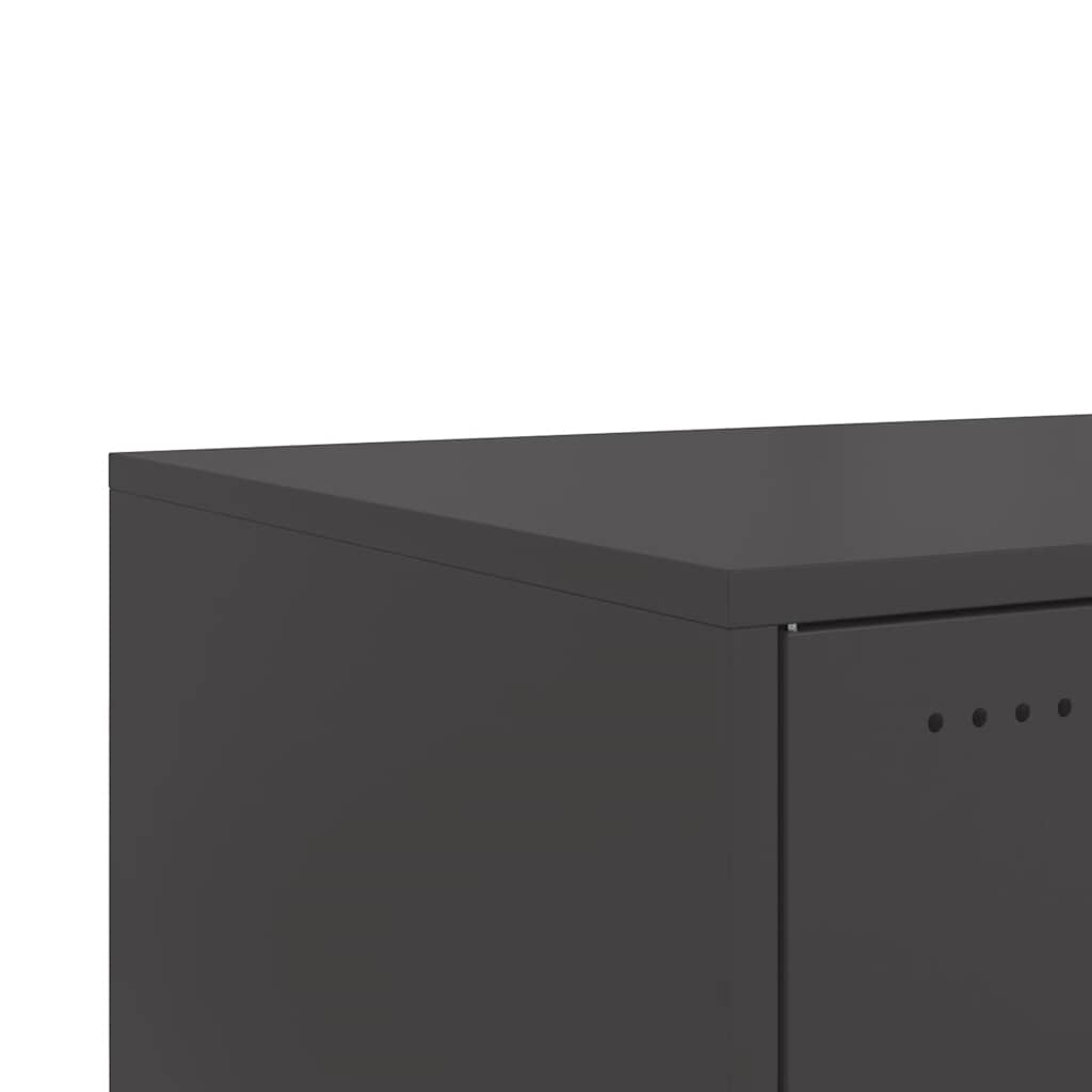 Tavolino da Salotto Nero 100,5x39x72 cm in Acciaio | homemem39