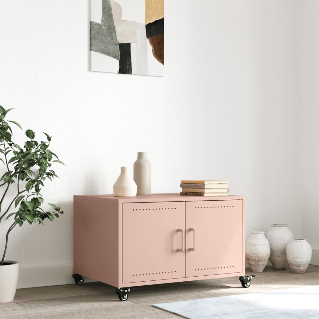 Tavolino da Salotto Rosa 100,5x39x72 cm in Acciaio | homemem39