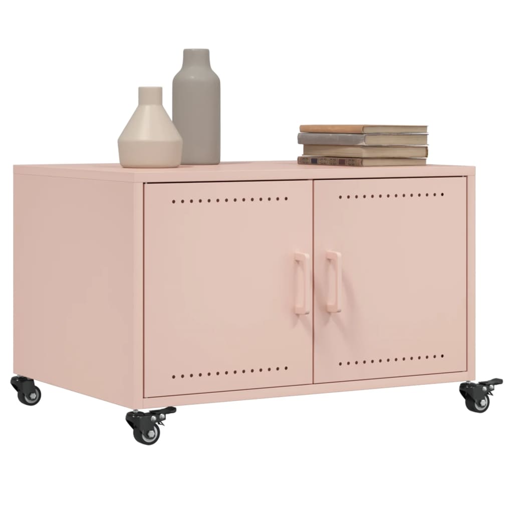 Tavolino da Salotto Rosa 100,5x39x72 cm in Acciaio | homemem39