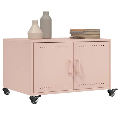 Tavolino da Salotto Rosa 100,5x39x72 cm in Acciaio | homemem39