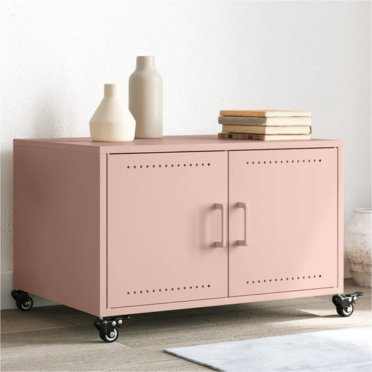 Tavolino da Salotto Rosa 100,5x39x72 cm in Acciaio | homemem39