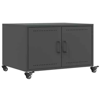 Tavolino da Salotto Antracite 68x50x43,5 cm in Acciaio