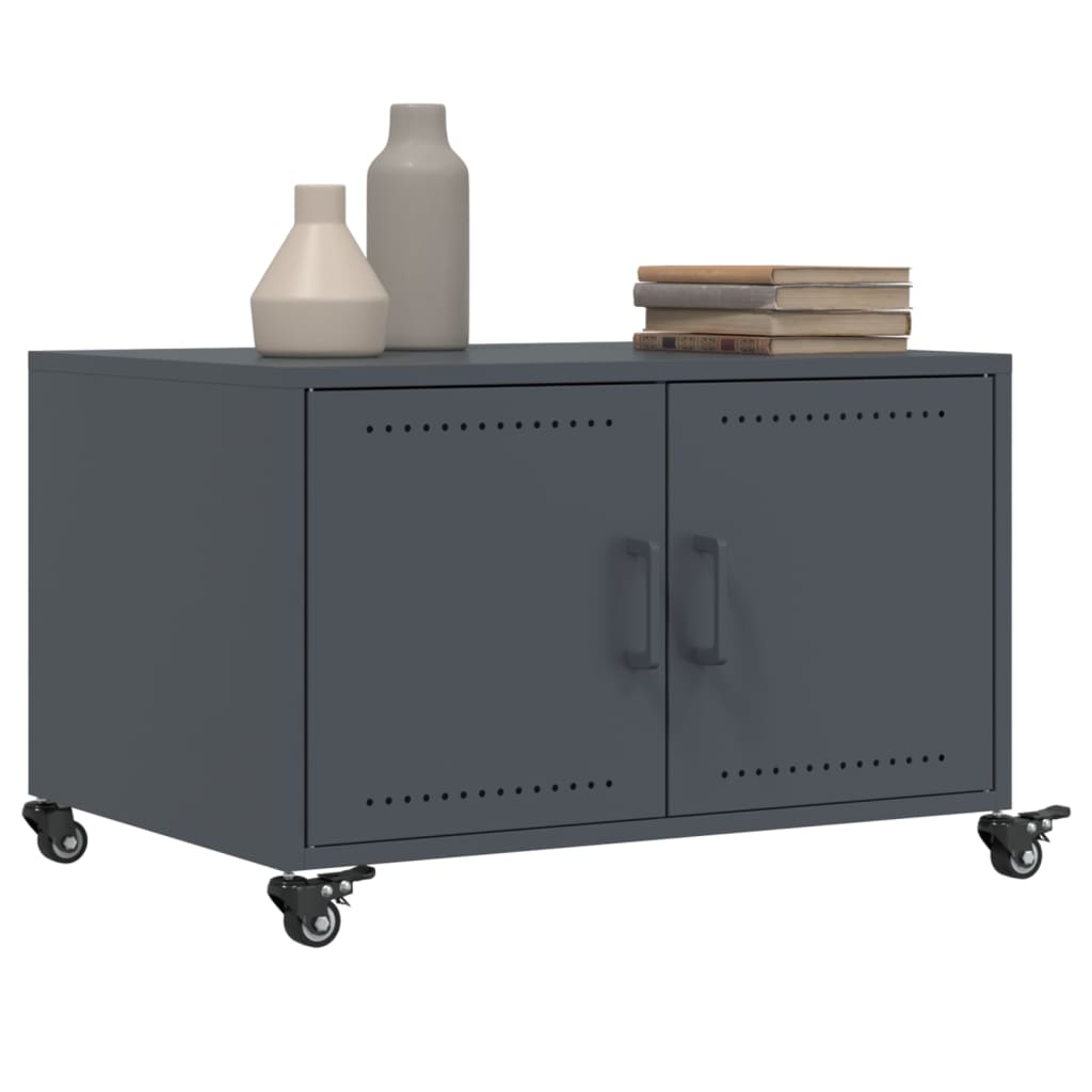 Tavolino da Salotto Antracite 68x50x43,5 cm in Acciaio | homemem39