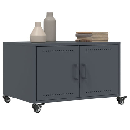 Tavolino da Salotto Antracite 68x50x43,5 cm in Acciaio | homemem39