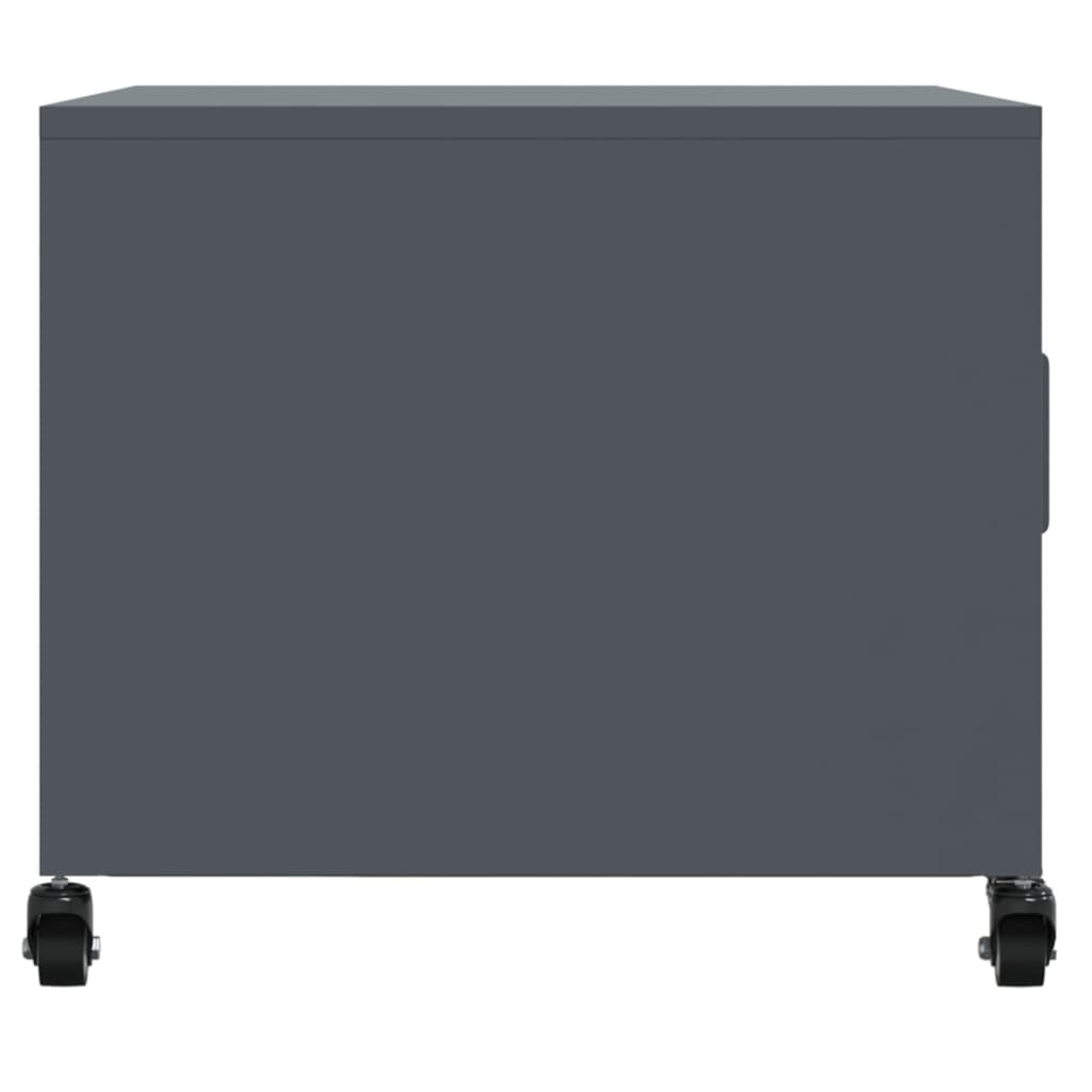 Tavolino da Salotto Antracite 68x50x43,5 cm in Acciaio