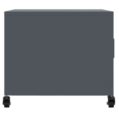 Tavolino da Salotto Antracite 68x50x43,5 cm in Acciaio