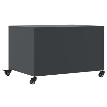 Tavolino da Salotto Antracite 68x50x43,5 cm in Acciaio