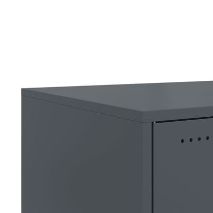 Tavolino da Salotto Antracite 68x50x43,5 cm in Acciaio