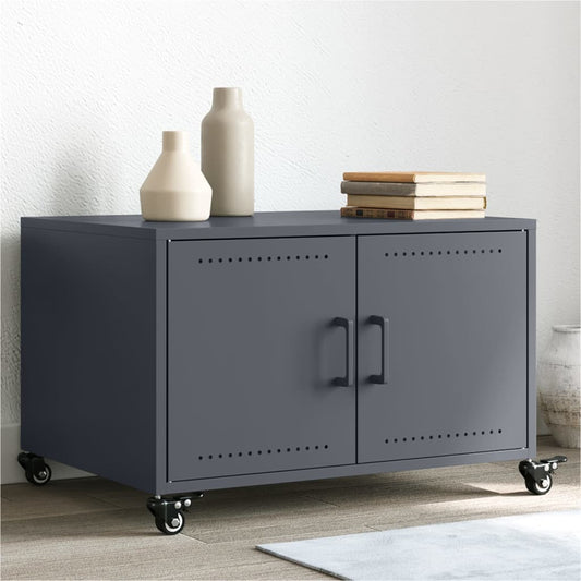Tavolino da Salotto Antracite 68x50x43,5 cm in Acciaio | homemem39