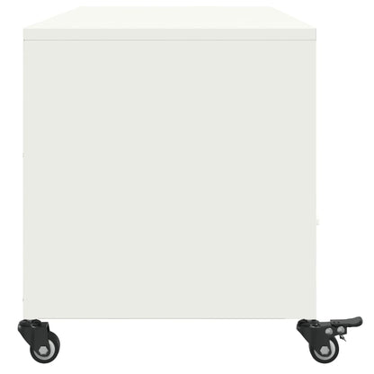 Mobile TV Bianco 100,5x39x43,5 cm in Acciaio - homemem39