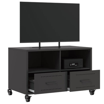 Mobile TV Nero 68x39x43,5 cm in Acciaio - homemem39