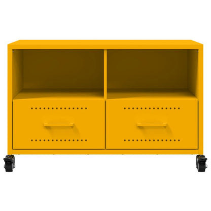 Mobile TV Giallo Senape 68x39x43,5cm Acciaio Laminato a Freddo - homemem39