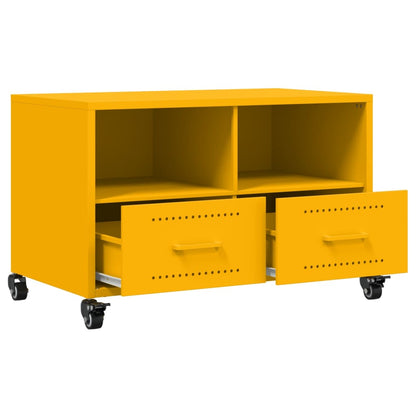 Mobile TV Giallo Senape 68x39x43,5cm Acciaio Laminato a Freddo - homemem39