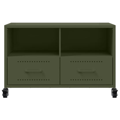 Mobile TV Verde Oliva 68x39x43,5 cm in Acciaio - homemem39