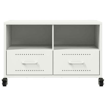 Mobile TV Bianco 68x39x43,5 cm in Acciaio - homemem39