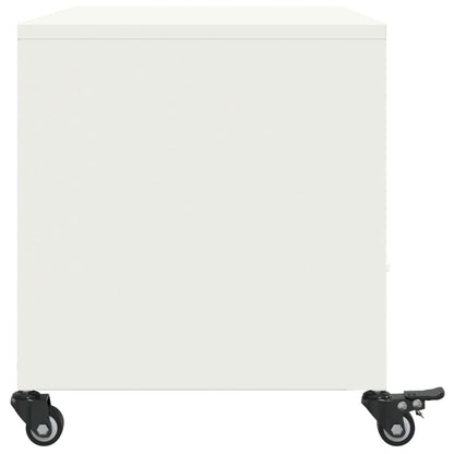 Mobile TV Bianco 68x39x43,5 cm in Acciaio - homemem39