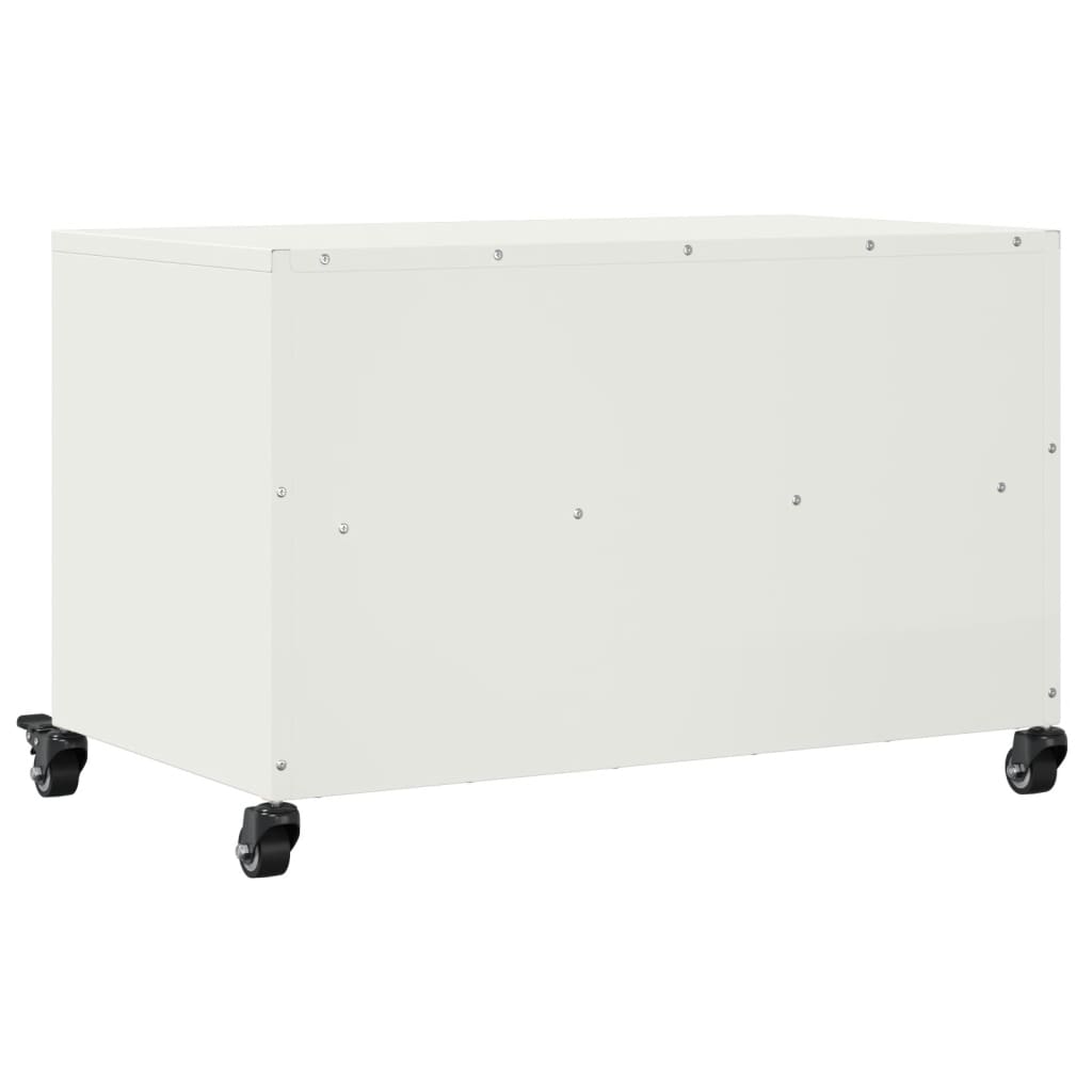 Mobile TV Bianco 68x39x43,5 cm in Acciaio - homemem39