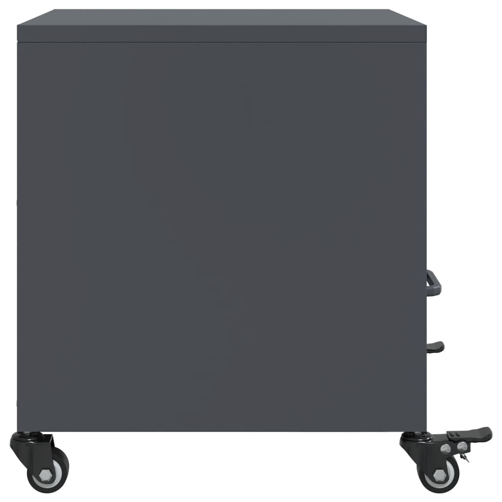 Comodini 2 pz Antracite 36x39x43,5 cm in Acciaio - homemem39