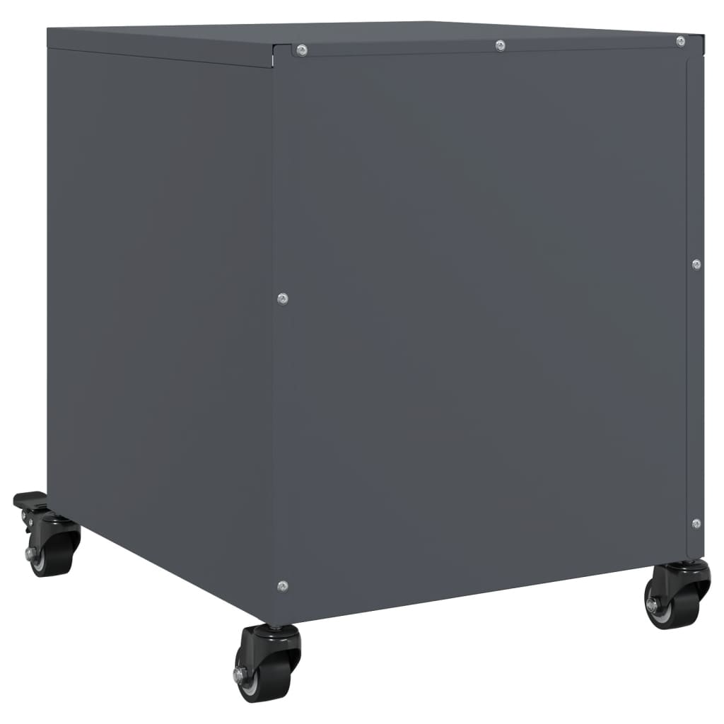 Comodini 2 pz Antracite 36x39x43,5 cm in Acciaio - homemem39