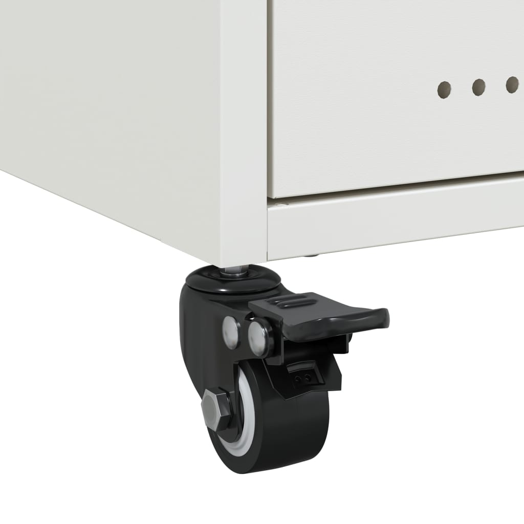 Comodini 2 pz Bianchi 36x39x43,5 cm in Acciaio - homemem39