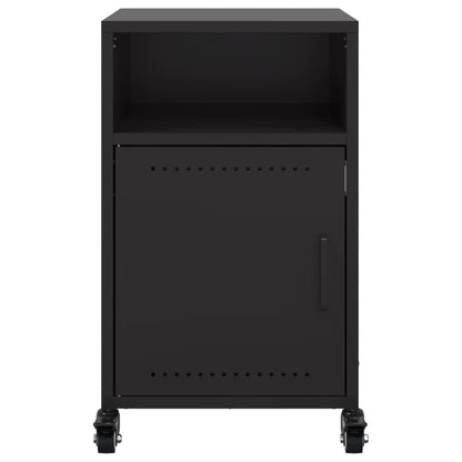 Comodino Nero 36x39x59 cm in Acciaio