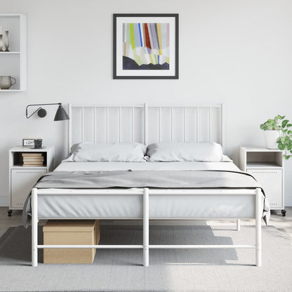 Comodini 2 pz Bianchi 36x39x59 cm in Acciaio | homemem39