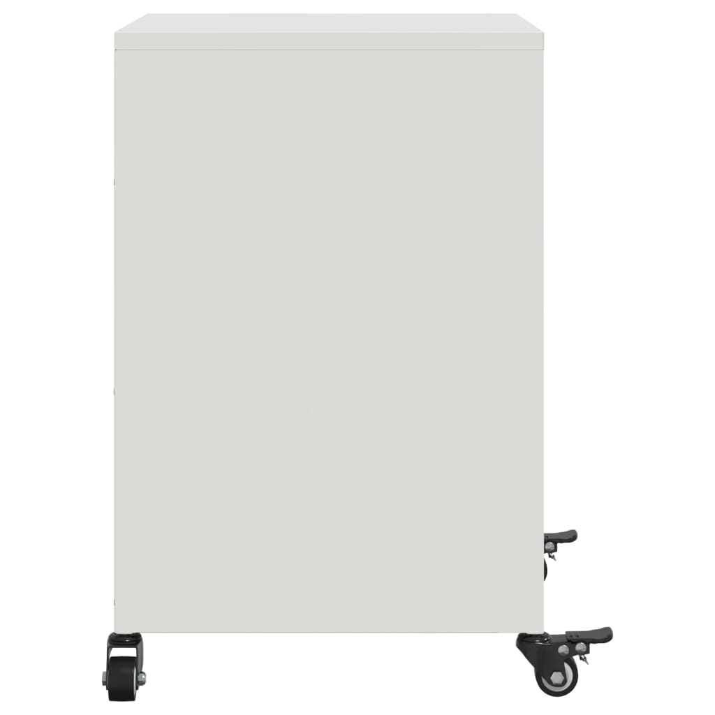 Comodini 2 pz Bianchi 36x39x59 cm in Acciaio - homemem39