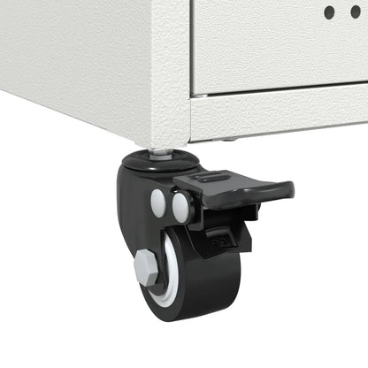 Comodino Bianco 36x39x59 cm in Acciaio - homemem39