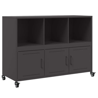 Credenza Nera 100,5x39x72 cm in Acciaio - homemem39
