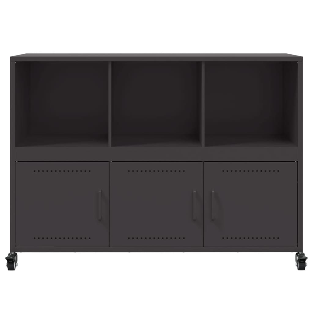 Credenza Nera 100,5x39x72 cm in Acciaio - homemem39