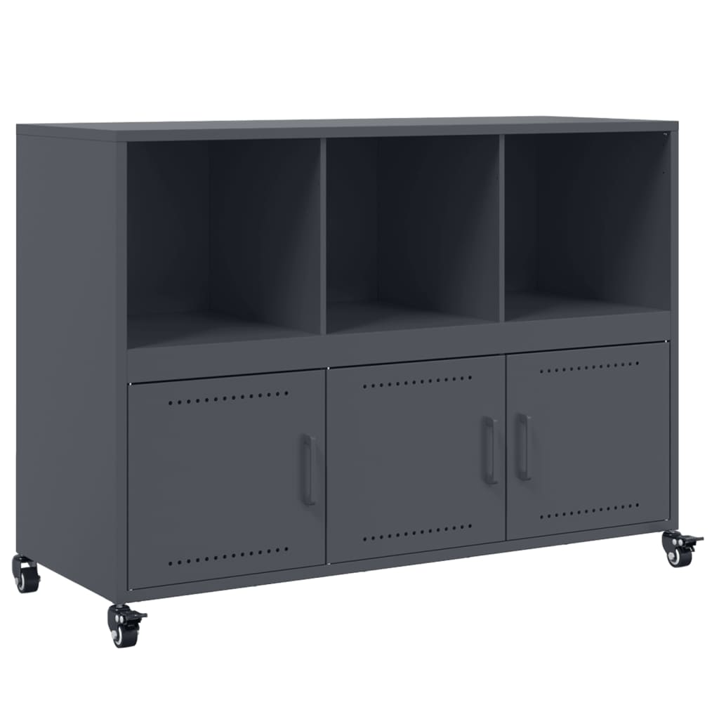 Credenza Antracite 100,5x39x72 cm in Acciaio - homemem39