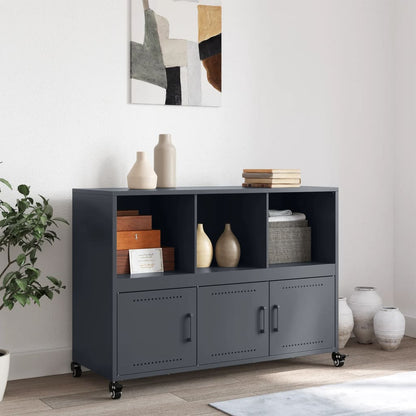 Credenza Antracite 100,5x39x72 cm in Acciaio - homemem39
