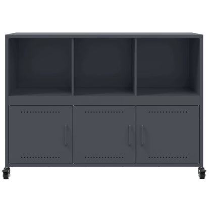 Credenza Antracite 100,5x39x72 cm in Acciaio - homemem39