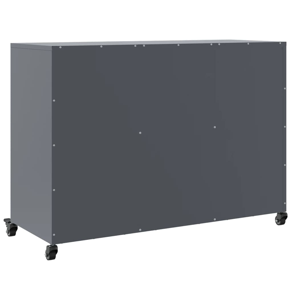 Credenza Antracite 100,5x39x72 cm in Acciaio - homemem39