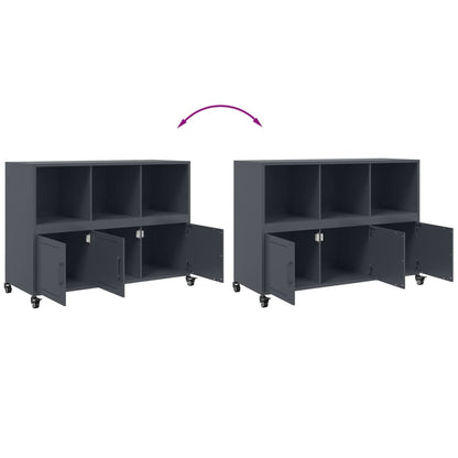 Credenza Antracite 100,5x39x72 cm in Acciaio - homemem39