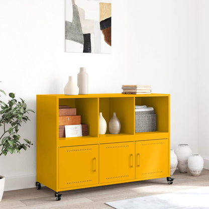 Credenza Giallo Senape 100,5x39x72 cm in Acciaio - homemem39