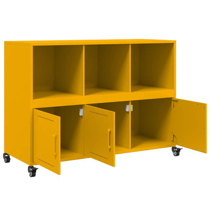 Credenza Giallo Senape 100,5x39x72 cm in Acciaio - homemem39