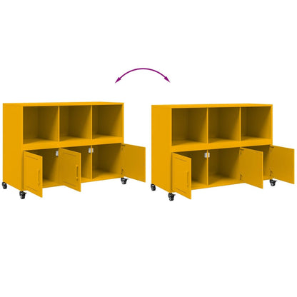 Credenza Giallo Senape 100,5x39x72 cm in Acciaio - homemem39