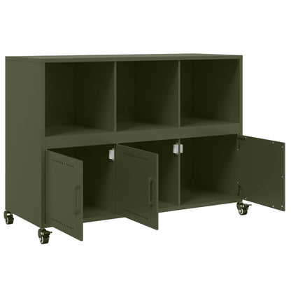 Credenza Verde Oliva 100,5x39x72 cm in Acciaio - homemem39