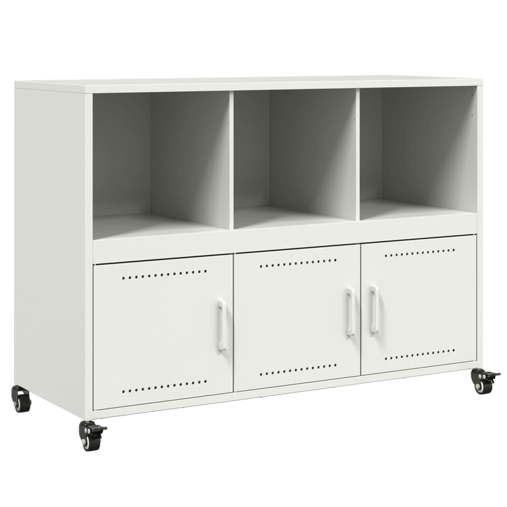 Credenza Bianca 100,5x39x72 cm in Acciaio - homemem39
