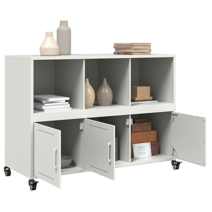 Credenza Bianca 100,5x39x72 cm in Acciaio - homemem39