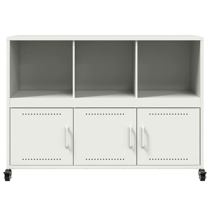 Credenza Bianca 100,5x39x72 cm in Acciaio - homemem39