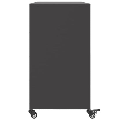Credenza Nera 100,5x39x72 cm in Acciaio | homemem39