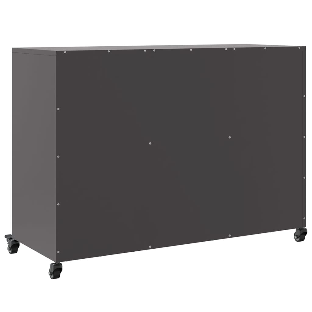 Credenza Nera 100,5x39x72 cm in Acciaio
