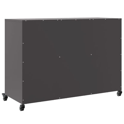 Credenza Nera 100,5x39x72 cm in Acciaio
