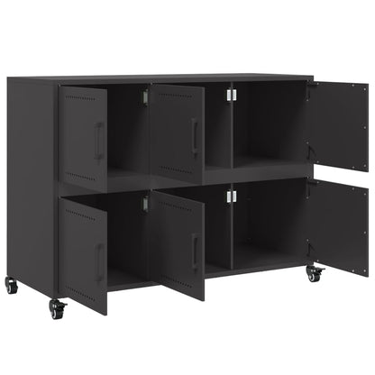 Credenza Nera 100,5x39x72 cm in Acciaio | homemem39