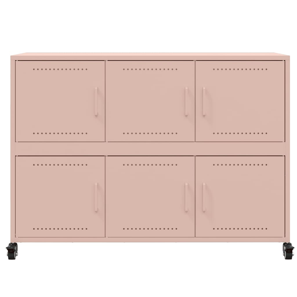 Credenza Rosa 100,5x39x72 cm in Acciaio Laminato a Freddo - homemem39